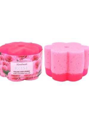 Rose Scrubbing Soap-Sponge – Flower Shape 70g