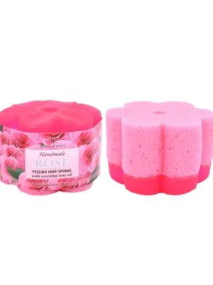 Rose Scrubbing Soap-Sponge – Flower Shape 70g