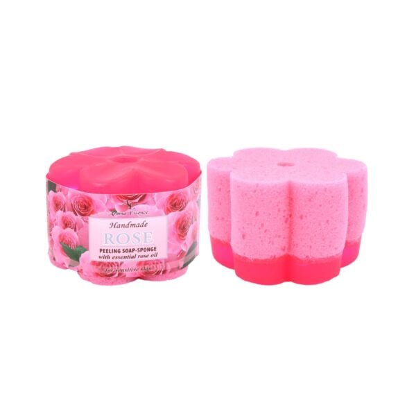 Rose Scrubbing Soap-Sponge – Flower Shape 70g