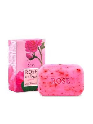 Natural Rose Soap 100g – Gentle Exfoliation & Hydration with Bulgarian Rose Petals