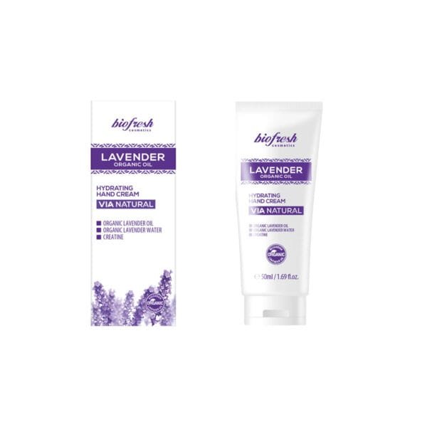 Hand Cream with Lavender Organic Oil - 50ml for Hydration & Comfort