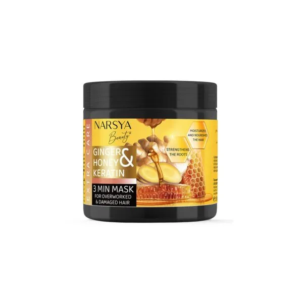 Ginger, Honey, and Keratin Hair Mask - 350ml for Weak and Dry Hair