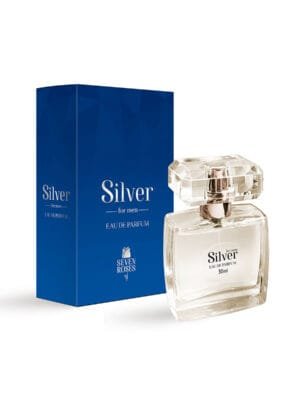 Silver Men’s Perfume – Fresh Woody Fragrance with Amber, 30ml