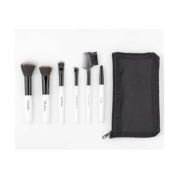 6-Piece Makeup Brush Set with Travel Pouch