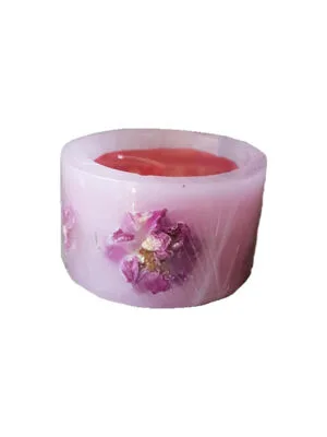 Handmade Bulgarian Rose Candle – Natural Petal Design, 120g