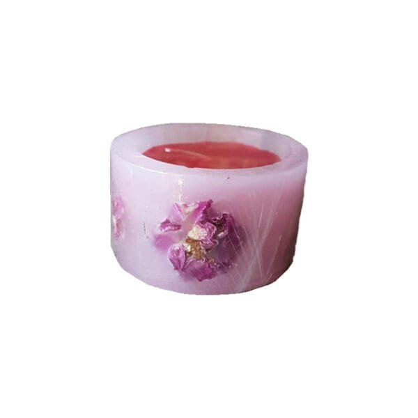 Handmade Bulgarian Rose Candle – Natural Petal Design, 120g