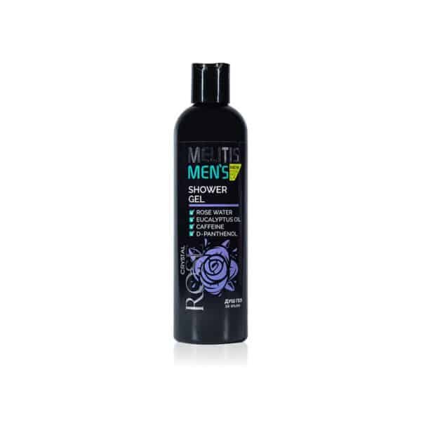 Men's Shower Gel Melitis Crystal Rose with Caffeine & Eucalyptus Oil 300ml