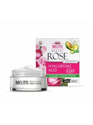 Night Cream Melitis Beauty Rose with Hyaluronic Acid, Q10 & Avocado Extract 50ml